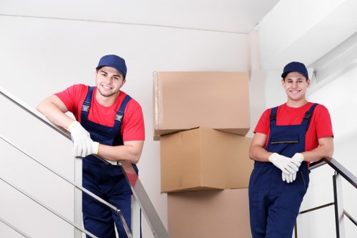 Professional packing boxes prepared for a Kingston home move