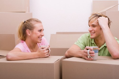 Removal team planning a move in Kingston street