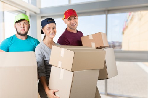 Loading furniture and equipment during a Kingston business relocation