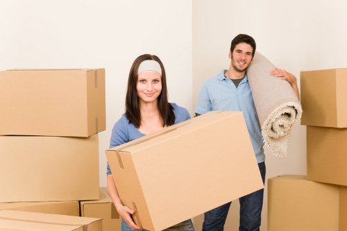 Office relocation materials and equipment prepared for Kingston business removals