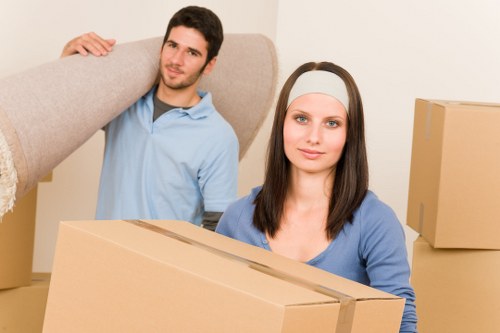 Local removals team planning a move in Kingston near town centre access