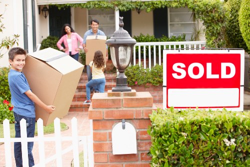 Moving truck and team at a Kingston residential property