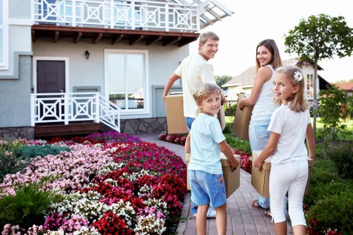 Securely loaded removal van with items strapped in place